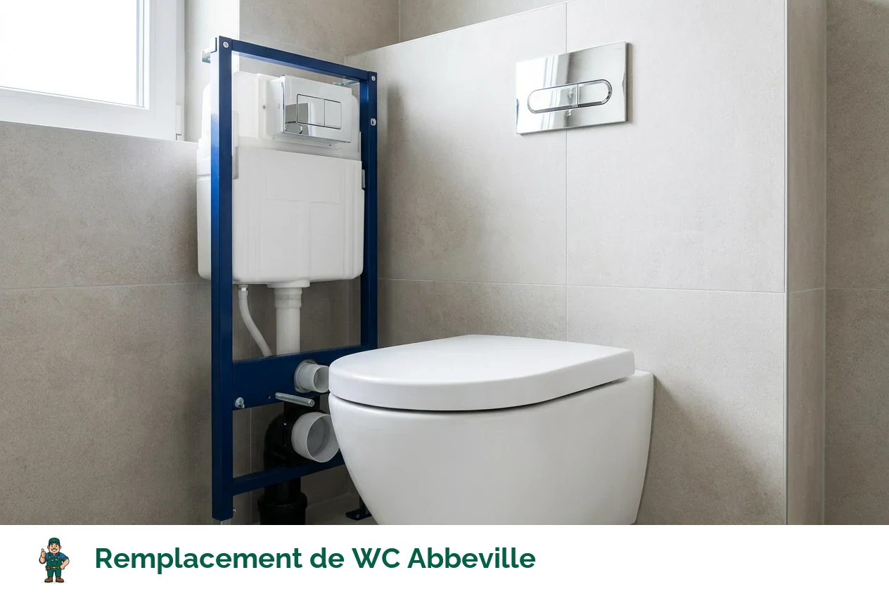 Remplacement de WC à Abbeville