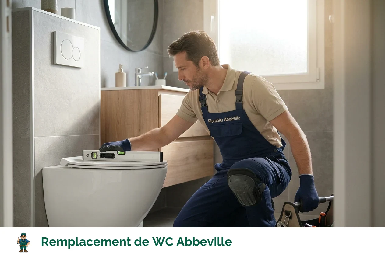 Remplacement de WC à Abbeville